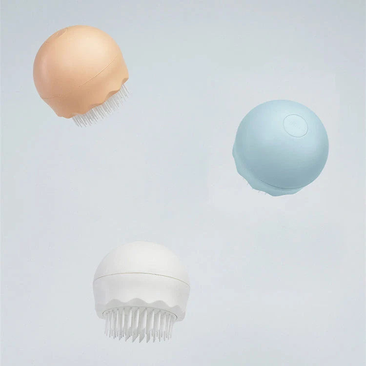 Floating Massage Pet Needle Comb in orange pink and baby blue for cat hair cleaning