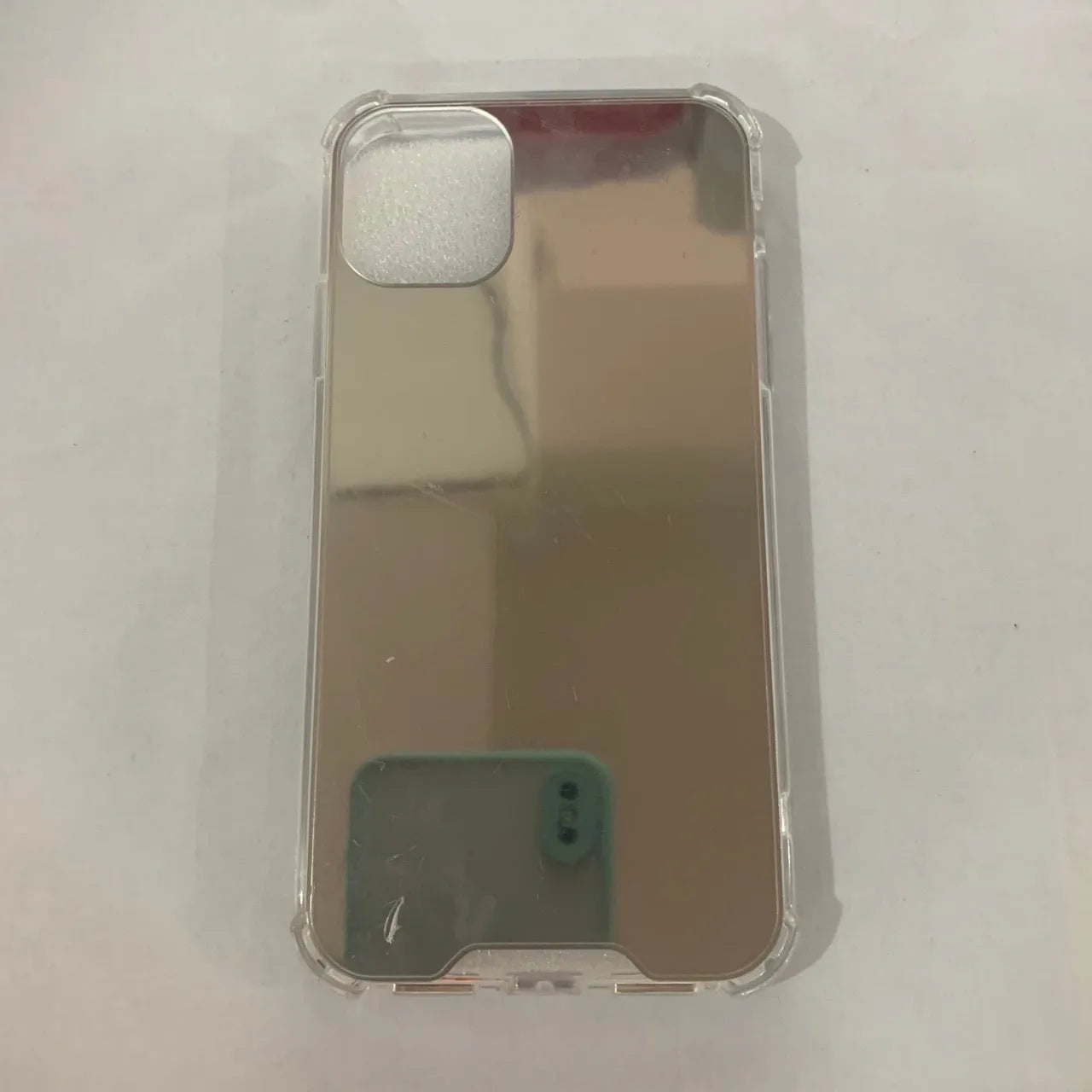 Mirror Phone Case for iPhone showing TPU material and built-in mirror surface