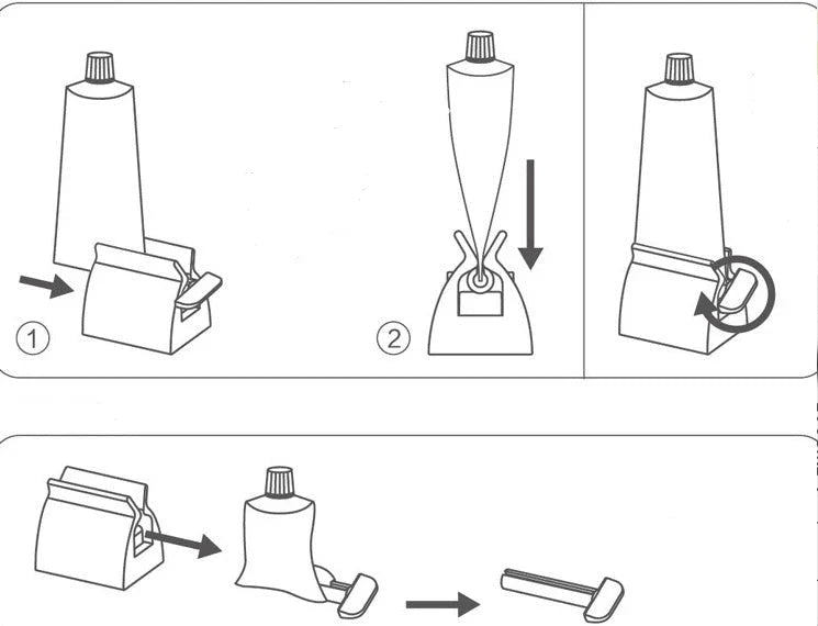 Versatile toothpaste dispenser made of durable ABS plastic for effortless product extrusion and bathroom organization