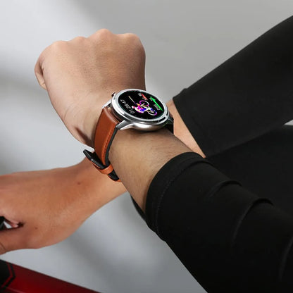 LEMFO LF26 smart bracelet with 1.3-inch screen showing fitness data on wrist