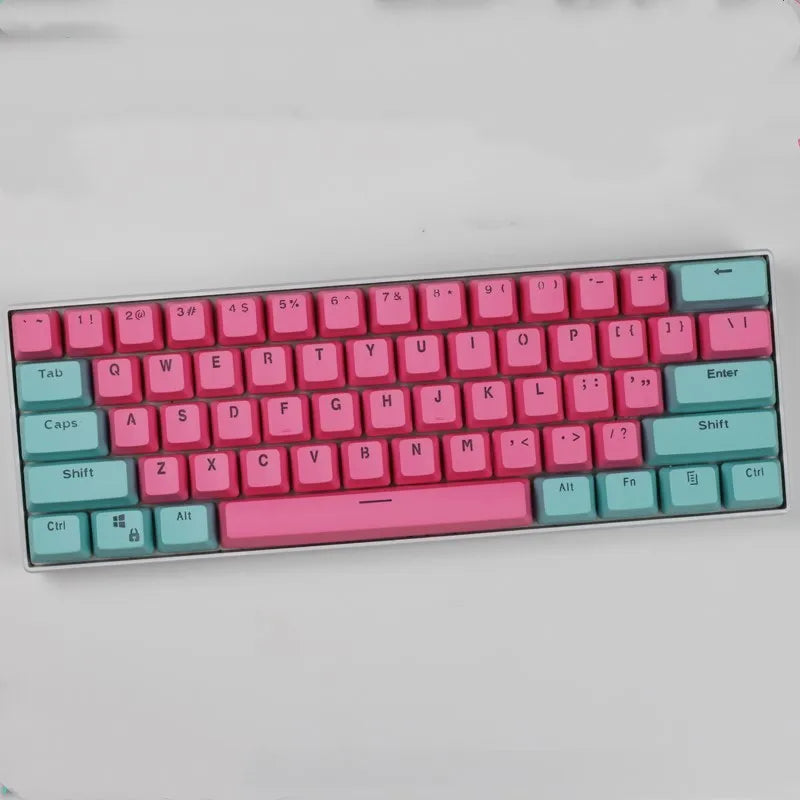 PBT transparent keycap set with matte texture and OEM height for RK61, GANSS ALT61, GH60 and I610T keyboards