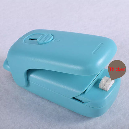 Blue mini plastic bag sealing machine with double electric heating wire