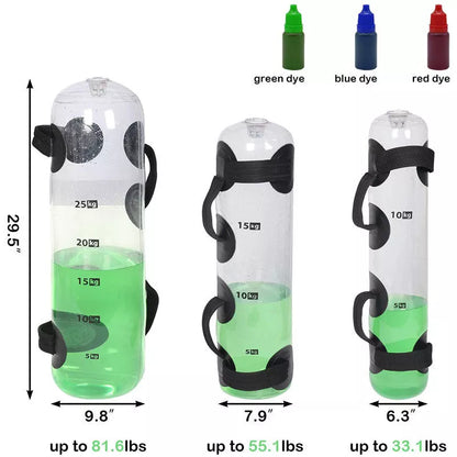 Adjustable Water Bag for Weight-Bearing Fitness with transparent PVC design
