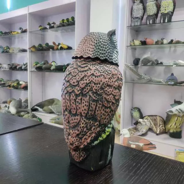 Electric Owl decoration with 360-degree rotating head, pastoral style animal model