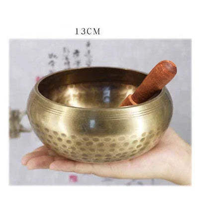 Harmonious Tibetan Singing Bowl - Copper Meditation Bowl with Vibrant, Soothing Tone