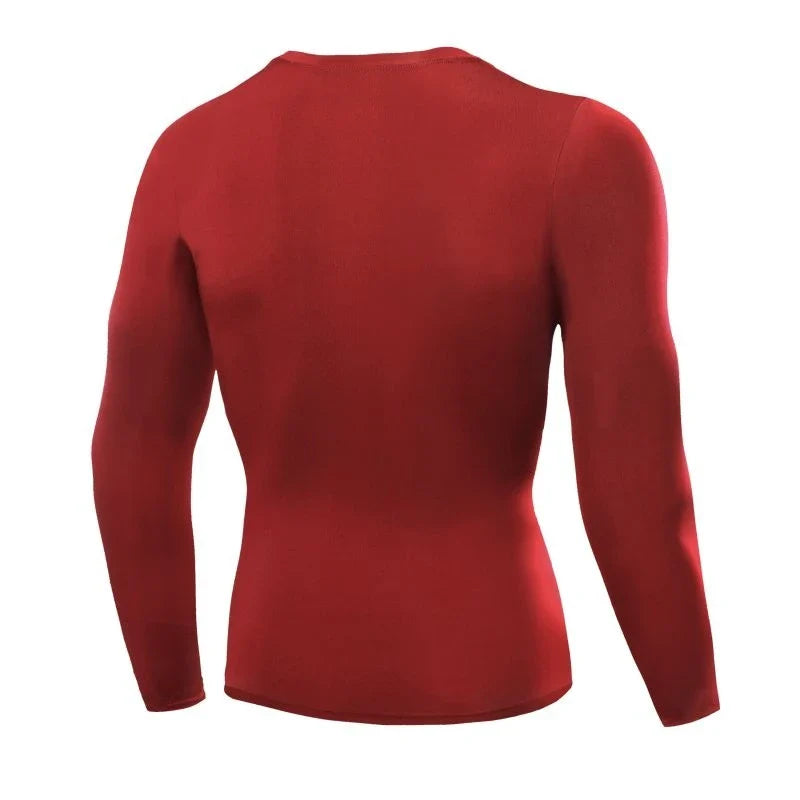 Premium long sleeve compression muscle tee for men, available in multiple colors and sizes