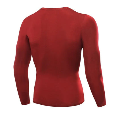 Premium long sleeve compression muscle tee for men, available in multiple colors and sizes
