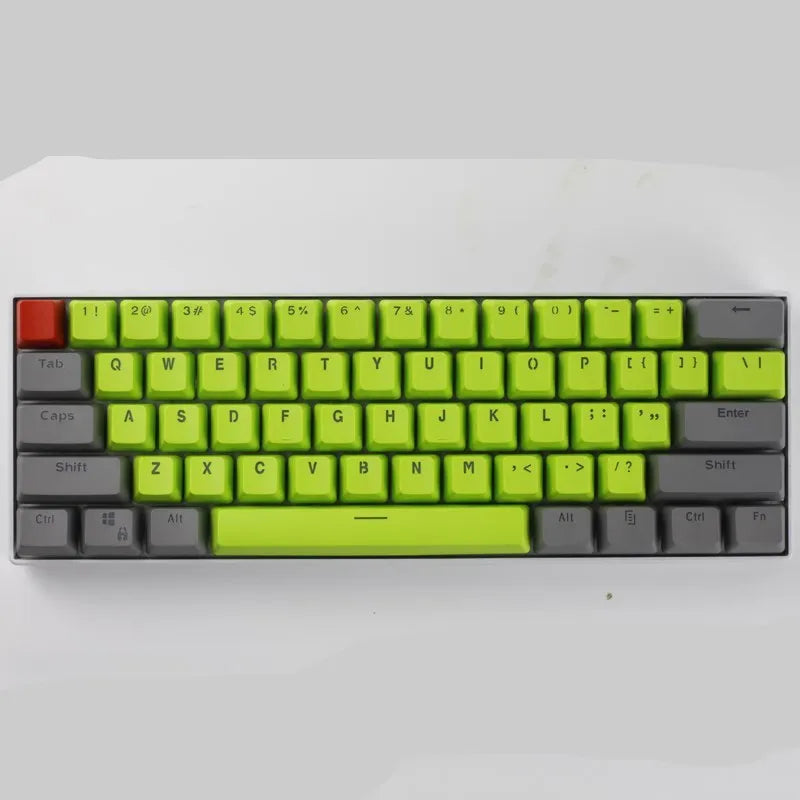 PBT transparent keycap set with matte texture and OEM height for RK61, GANSS ALT61, GH60 and I610T keyboards