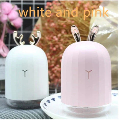 Compact deer-shaped humidifier with USB power for small spaces up to 100 square feet