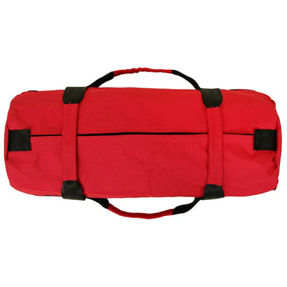 Weight lifting sandbag in 900D Oxford cloth with six handles, 48cm x 20cm size, four inner bags, Black Khaki or Red