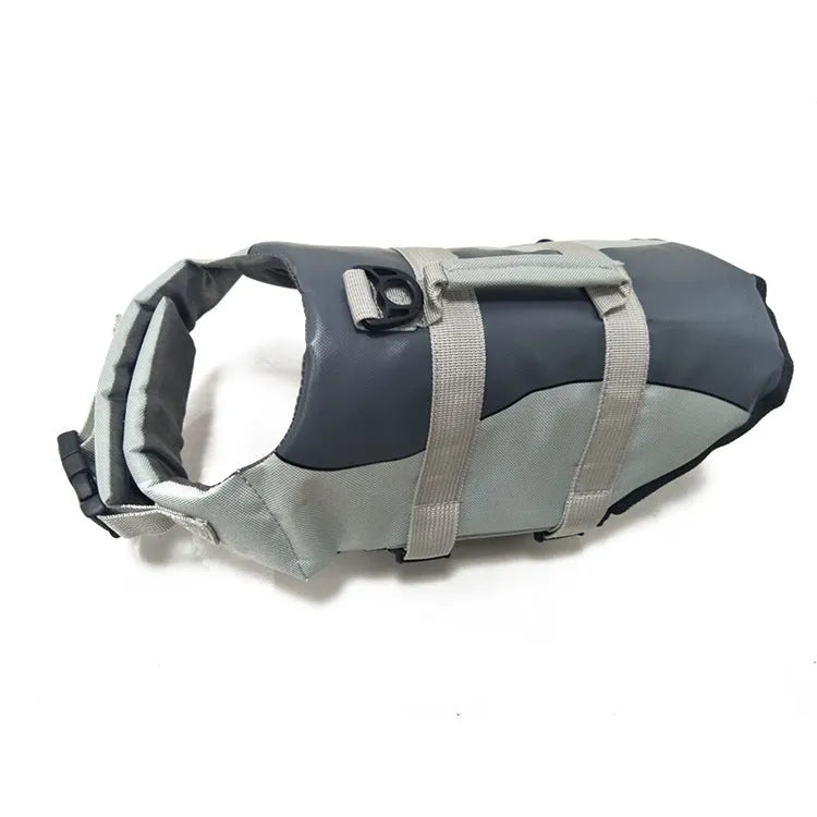 Polyester pet life jacket dog vest in Rose Red or Silver Grey, sizes XS S M L