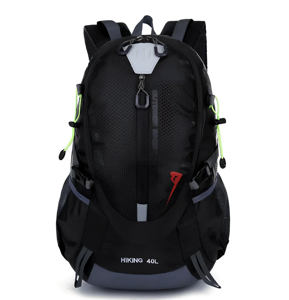 16-inch mountaineering backpack in multiple colours with double shoulder straps and open pocket