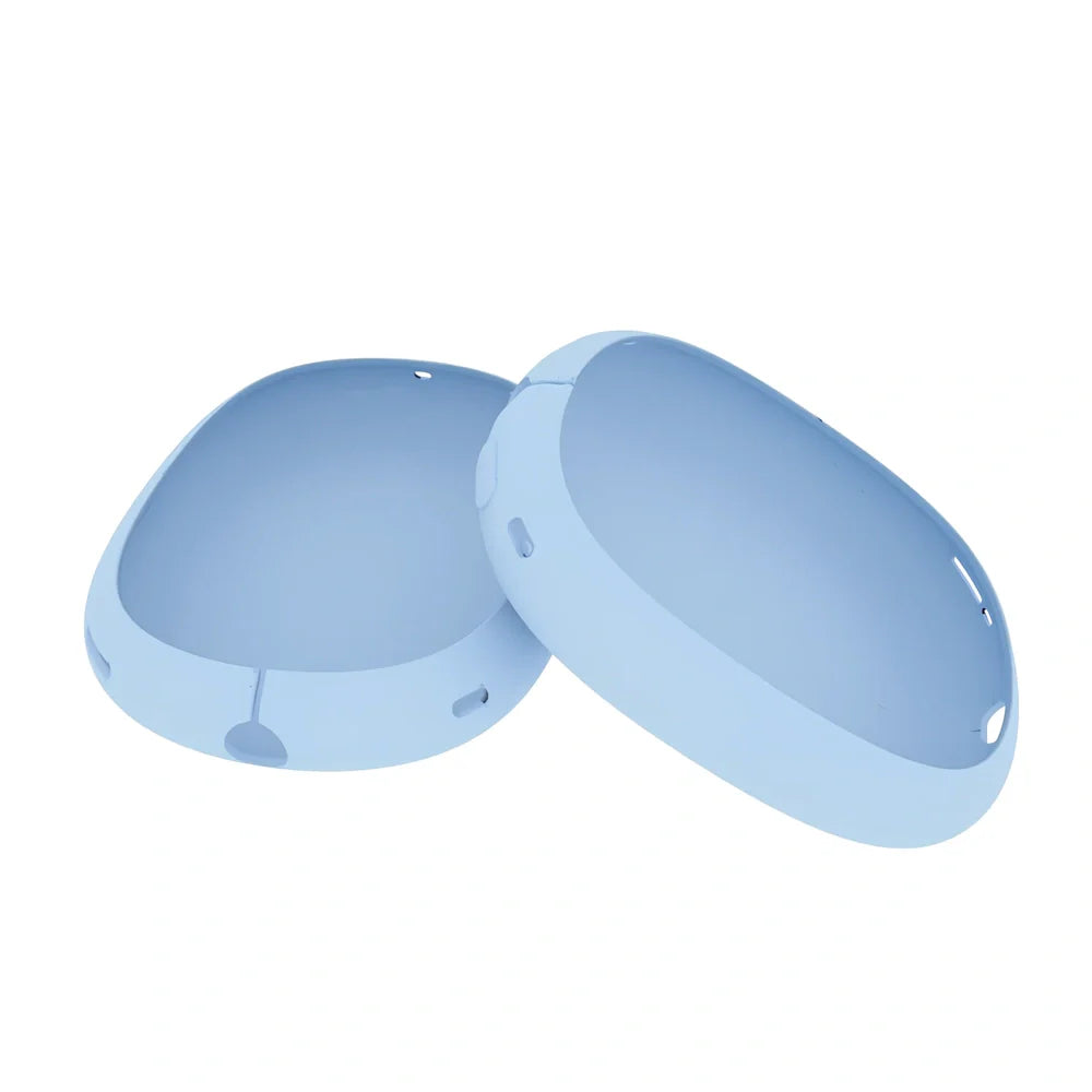 Silicone protective case for Apple AirPods Max headphones showing precise cutouts and reinforced corners