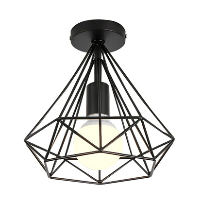 Adjustable ceiling lamp with black finish and extended line against white ceiling