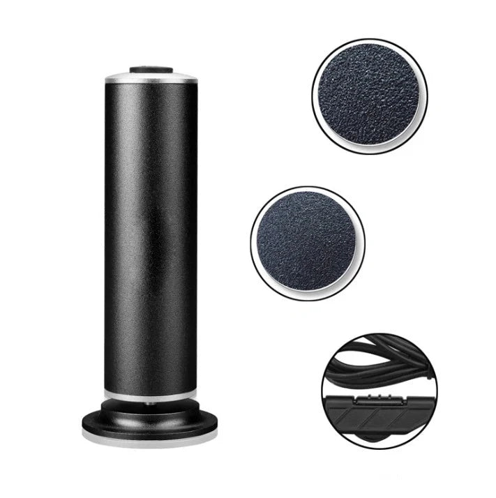 Rechargeable electric pedicure foot care tool with sandpaper disks for smooth feet