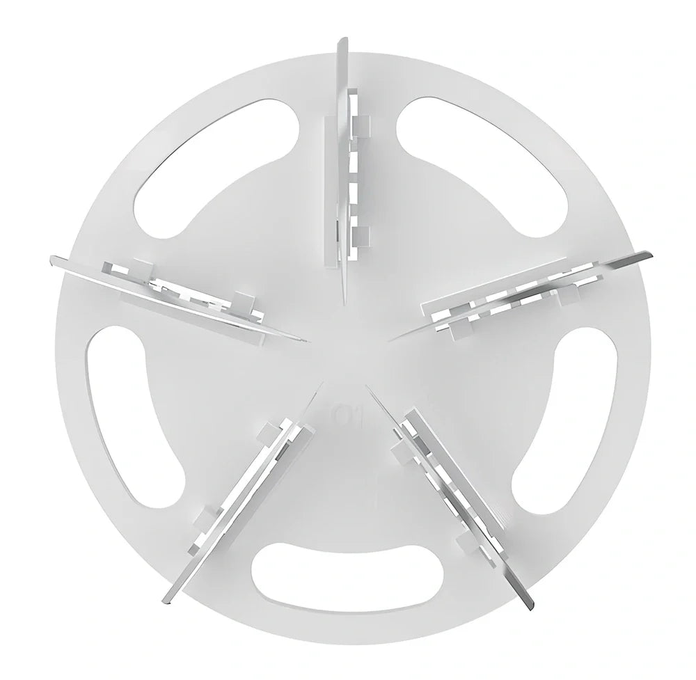 White plastic electric shaver with bulb removal function measuring 145mm length