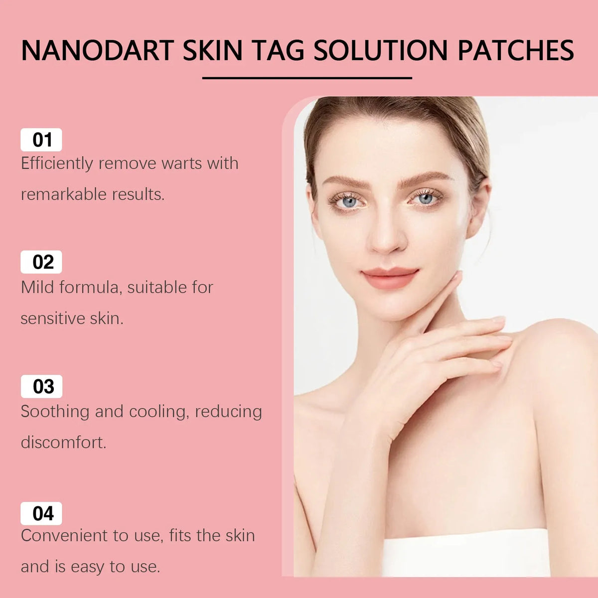 Invisible skin repair patches with tea tree oil in 144-pack with microdart technology