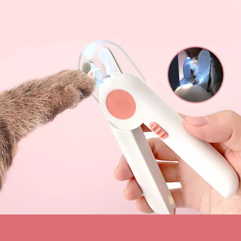 LED Light-Emitting Professional Pet Nail Clippers for Dogs and Cats with ergonomic design