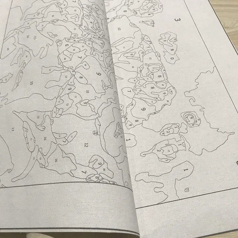 DIY decompression digital painting kit showing 40×50cm canvas with body art design and three painting brushes