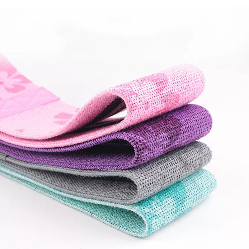 Pure cotton yoga resistance band for hip and buttocks training in various colors and sizes