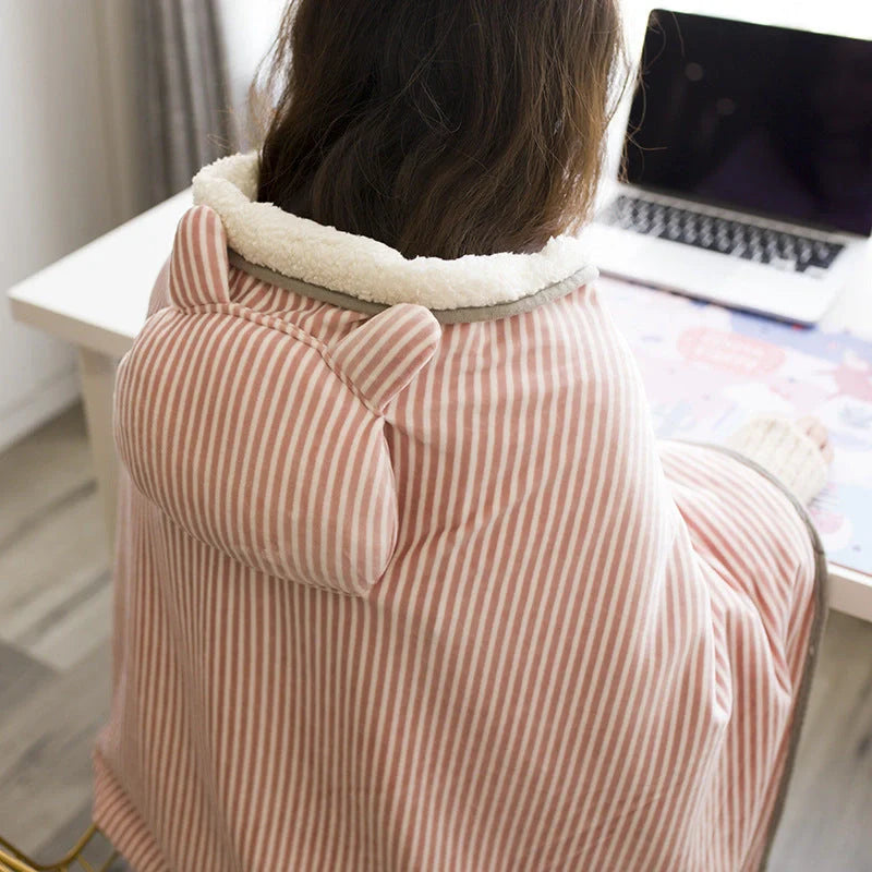 USB Electric Plush Warming Blanket in various colors with crystal super soft lamb material