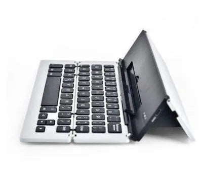 Foldable aluminium wireless Bluetooth keyboard for smartphone and tablet, 22.6cm wide, available in four colours