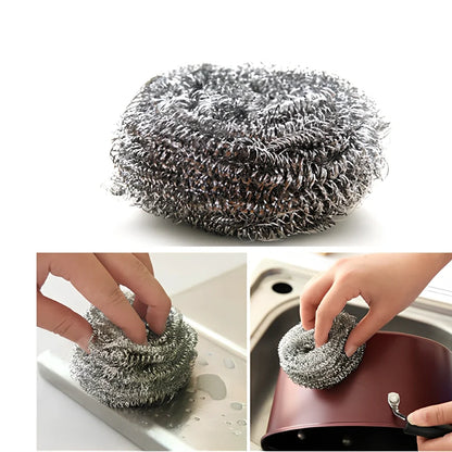 Magic eraser cotton nano emery sponge measuring 10x7x2.5cm with integrated 7cm steel ball for kitchen cleaning