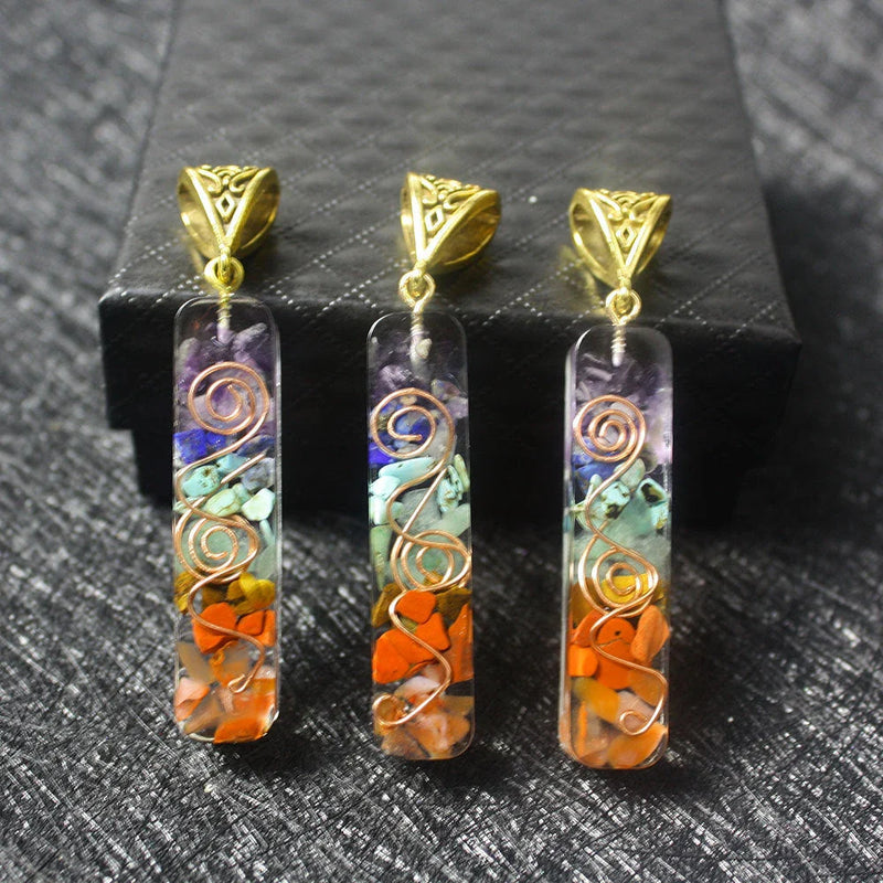 Stylish 7-Chakra Crystal Pendant for Spiritual Wellness