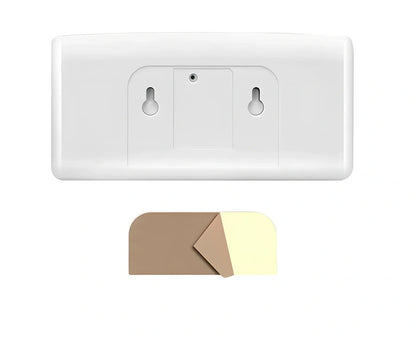 White UV toothbrush sterilisation holder with 253.7nm wavelength disinfection, 157mm width compact design for bathroom counter