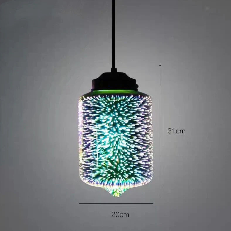 Glass ceiling chandelier with adjustable height mechanism and LED lighting
