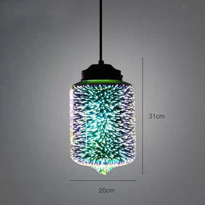 Glass ceiling chandelier with adjustable height mechanism and LED lighting