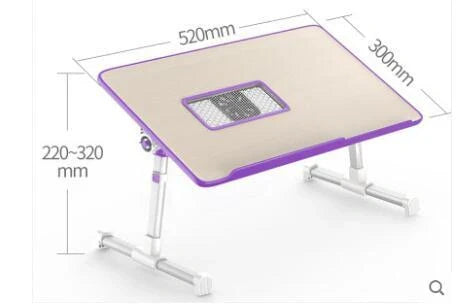Adjustable Laptop Desk Stand in various colors, foldable design for ergonomic workspace