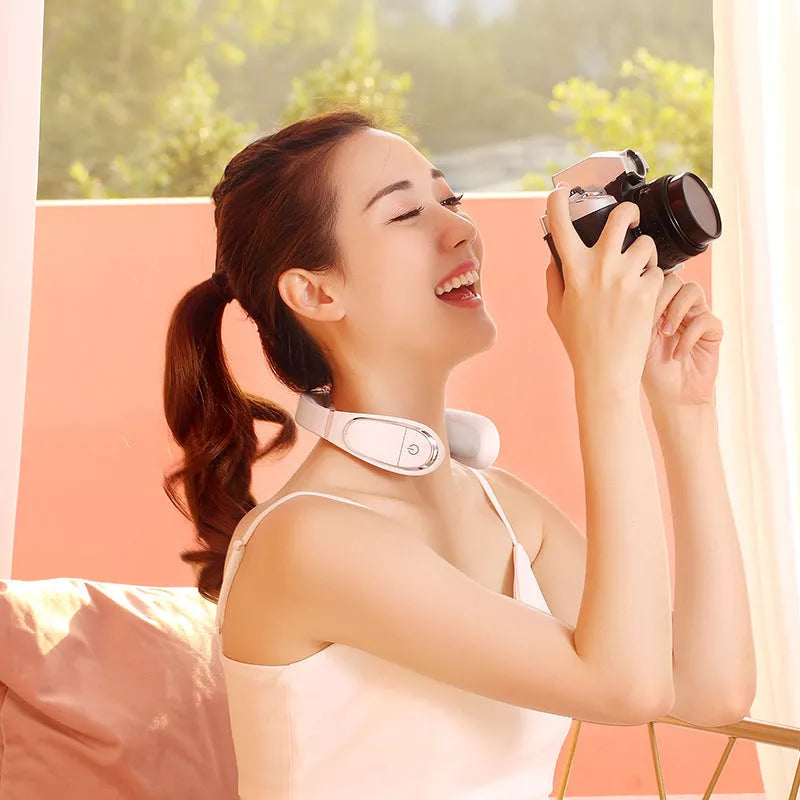 Electric Smart Shoulder Massager in white, pink, or red with remote control