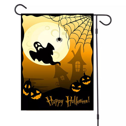 Halloween Series Garden Banner with double-sided polyester design, 32*47cm