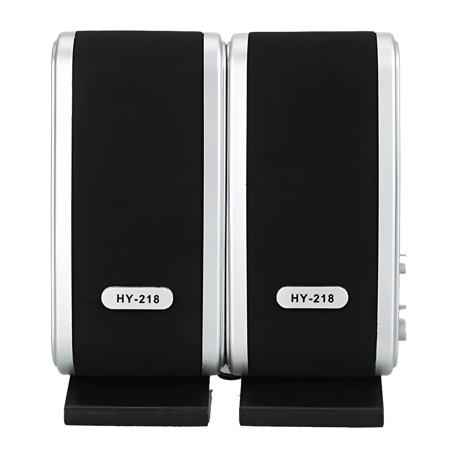 Black compact USB notebook mini speaker for laptop and computer audio enhancement.