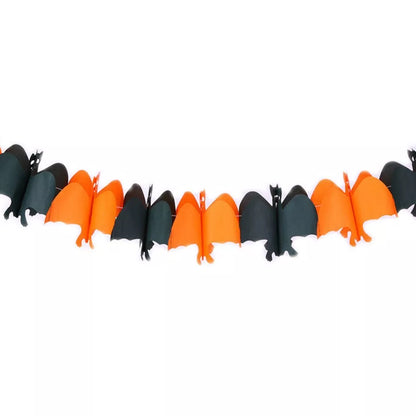 Halloween Paper Pull Flower decoration with yellow and black squash garland design