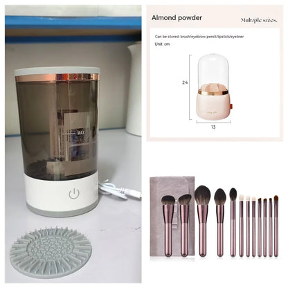 Automatic Electric Makeup Brush Cleaner with USB Charging - Powerful and Gentle Spin Cycle Removes Deep-Seated Makeup, Oil, and Impurities from Brushes of All Shapes and Sizes