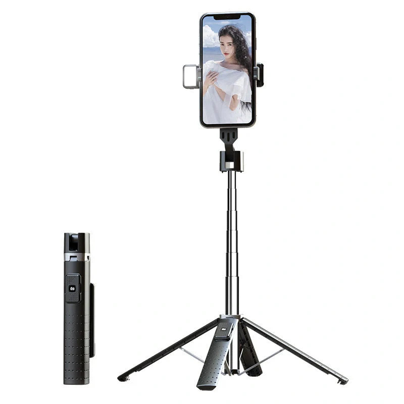 Bluetooth selfie stick with dual fill lights for perfect photos anytime