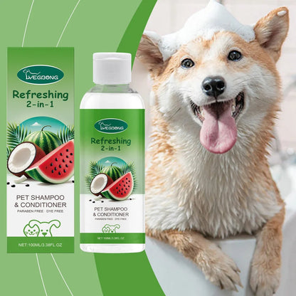 100ml pet 2-in-1 shampoo shower gel bottle with natural extracts, 3.8cm diameter