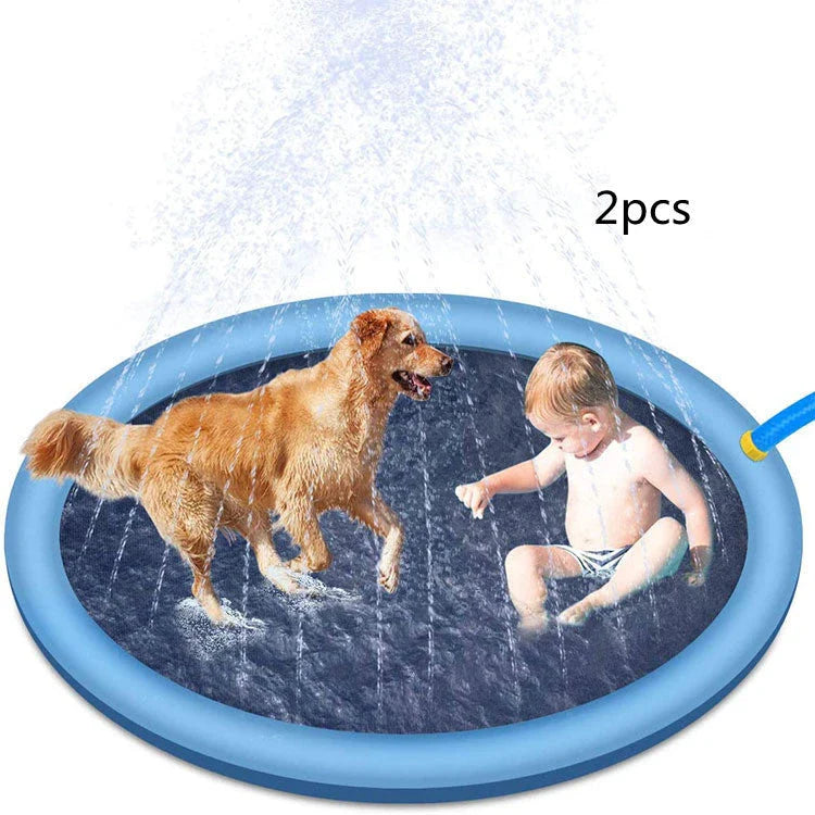 Splash Pad for Kids and Pets - Durable, Non-Slip Outdoor Water Play Mat for Refreshing Backyard Fun