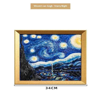 DIY oil painting kit with epoxy canvas, propylene paints, and brushes for creating hand-drawn artwork at home