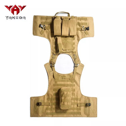 Military Fan Tactical Vest in black and mud colors for outdoor training and activities