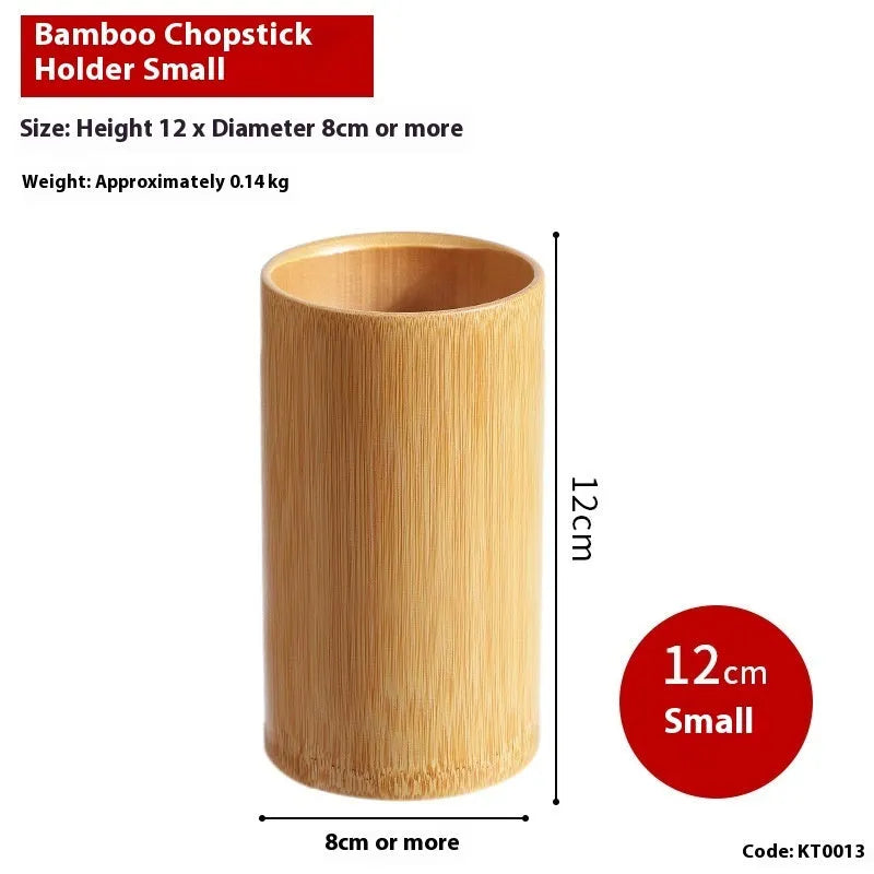 Bamboo chopsticks holder with creative styles, measuring 12-18cm in length, for portable utensil storage