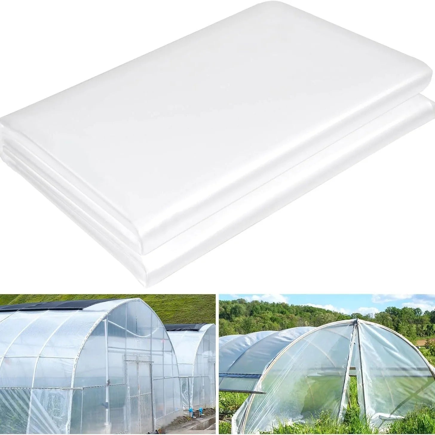 Roll of 4x8 metre plastic greenhouse insulation film for cold-proofing vegetable sheds.