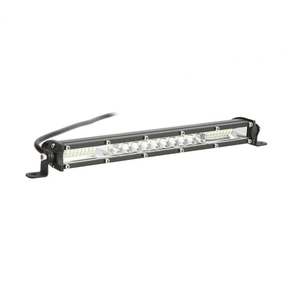 Ultra-thin white aluminium LED strip light bar for motocross vehicle roof.