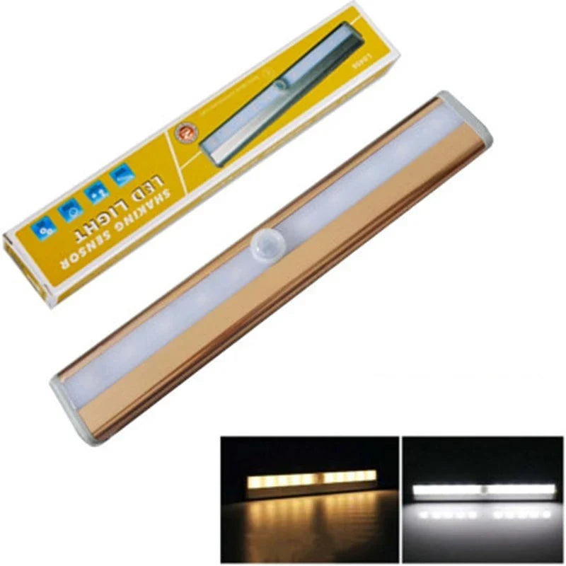 Intelligent motion-activated LED cabinet lights with adjustable color temperature and compact design