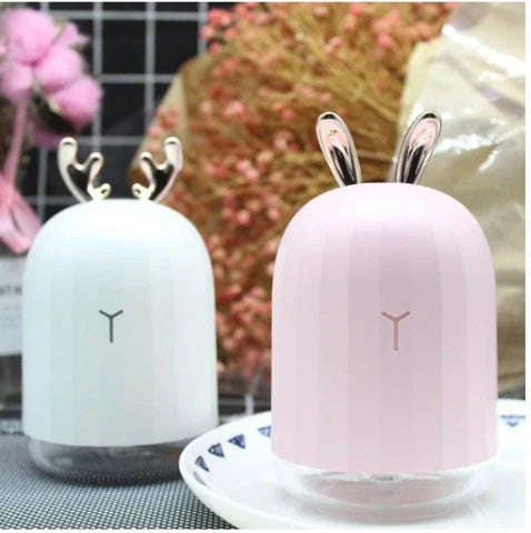 Compact deer-shaped humidifier with USB power for small spaces up to 100 square feet