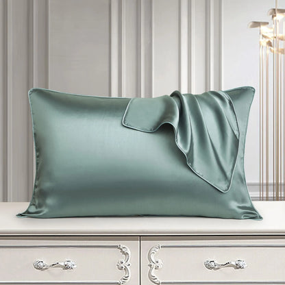 Mulberry silk pillowcase 48x74cm in palace luxury style with inlaid rope weave texture.