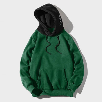 Thick hooded sweatshirt for men and women in cotton blend, long sleeve, six colours, sizes S to XXL