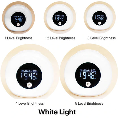 Digital Music Alarm Clock with Bluetooth 5.0 and VA LCD screen in colorful option